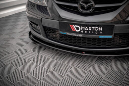 Street Pro Cup Spoilerlippe Front Ansatz passend für Mazda 3 MPS Mk1 SCHWARZ+ HOCHGLANZ FLAPS