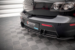 Street Pro Heckschürze Heck Ansatz Diffusor passend für Mazda 3 MPS Mk1 SCHWARZ