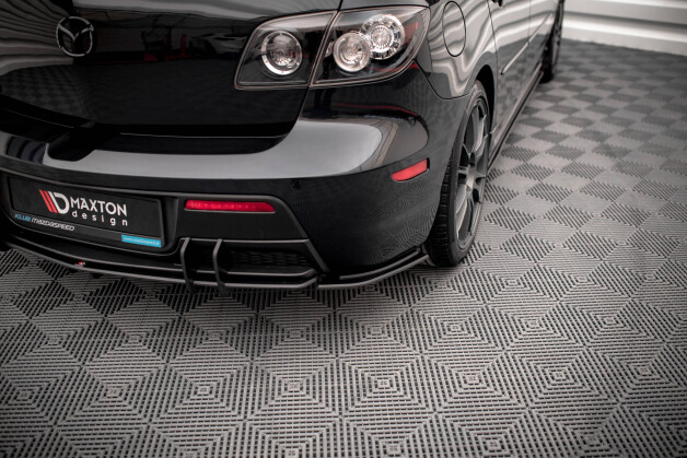 Street Pro Heck Ansatz Flaps Diffusor passend für Mazda 3 MPS Mk1 rot