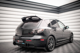 Street Pro Heck Ansatz Flaps Diffusor passend für Mazda 3 MPS Mk1 rot