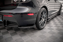 Street Pro Heck Ansatz Flaps passend für Mazda 3 MPS Mk1 rot+ Hochglanz Flaps