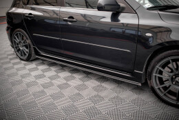 Street Pro Seitenschweller Ansatz Cup Leisten passend für Mazda 3 MPS Mk1 SCHWARZ