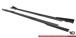 Street Pro Seitenschweller Ansatz Cup Leisten passend für Mazda 3 MPS Mk1 SCHWARZ+ HOCHGLANZ FLAPS