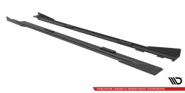Street Pro Seitenschweller Ansatz Cup Leisten passend für Mazda 3 MPS Mk1 SCHWARZ+ HOCHGLANZ FLAPS