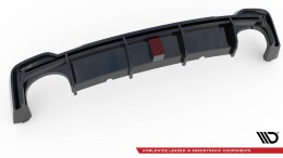 Heck Ansatz Diffusor für Audi RS6 C8 / RS7 C8 schwarz Hochglanz