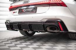 Heck Ansatz Diffusor für Audi RS6 C8 / RS7 C8 schwarz Hochglanz