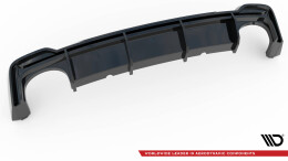 Heck Ansatz Diffusor für Audi RS7 C8 / RS6 C8 (mit AHK) schwarz Hochglanz