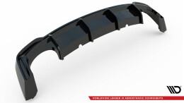 Heck Ansatz Diffusor für Audi RS7 C8 / RS6 C8 (mit AHK) schwarz Hochglanz