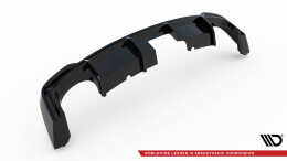 Heck Ansatz Diffusor für Audi RS7 C8 / RS6 C8 (mit AHK) schwarz Hochglanz