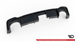 Heck Ansatz Diffusor für Audi RS7 C8 / RS6 C8 (mit AHK) schwarz Hochglanz