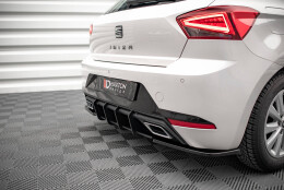 Street Pro Heckschürze Heck Ansatz Diffusor passend für Seat Ibiza Mk5 rot