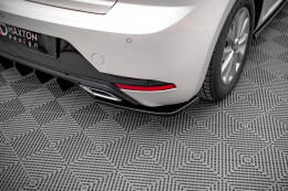 Heck Ansatz Flaps Diffusor für Seat Ibiza Mk5 schwarz Hochglanz