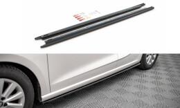 Seitenschweller Ansatz Cup Leisten V.1 passend für Seat Ibiza FR/ Standard Mk5 schwarz Hochglanz