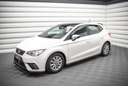 Seitenschweller Ansatz Cup Leisten V.1 passend für Seat Ibiza FR/ Standard Mk5 schwarz Hochglanz
