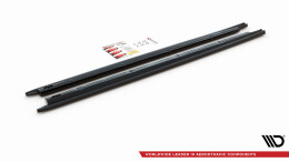 Seitenschweller Ansatz Cup Leisten V.1 passend für Seat Ibiza FR/ Standard Mk5 schwarz Hochglanz