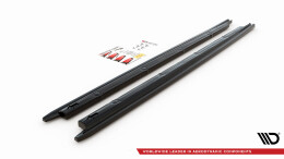 Seitenschweller Ansatz Cup Leisten V.1 passend für Seat Ibiza FR/ Standard Mk5 schwarz Hochglanz