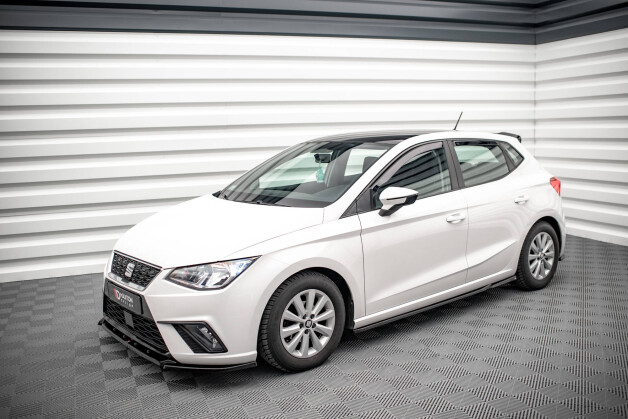 Seitenschweller Ansatz Cup Leisten V.2 passend für Seat Ibiza FR/ Standard Mk5 schwarz Hochglanz