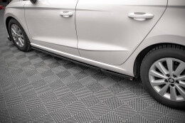 Seitenschweller Ansatz Cup Leisten V.2 für Seat Ibiza Mk5 schwarz Hochglanz