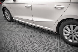 Seitenschweller Ansatz Cup Leisten V.2 passend für Seat Ibiza FR/ Standard Mk5 schwarz Hochglanz