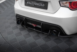 Street Pro Heckschürze Heck Ansatz Diffusor passend für Subaru BRZ Mk1 Facelift schwarz-rot