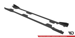 Street Pro Seitenschweller Ansatz Cup Leisten + Flaps für Subaru BRZ Mk1 / Mk1 Facelift schwarz Hochglanz