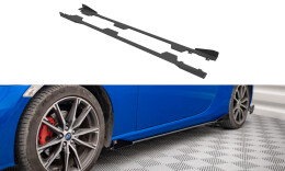 Street Pro Seitenschweller Ansatz Cup Leisten für Subaru BRZ Mk1 Facelift SCHWARZ+ HOCHGLANZ FLAPS