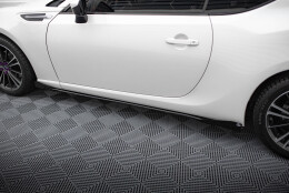Street Pro Seitenschweller Leisten + Flaps passend für Subaru BRZ Mk1 / Mk1 FL schwarz Hochglanz