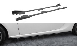 Street Pro Seitenschweller Ansatz Cup Leisten passend für Subaru BRZ Mk1 Facelift rot+ Hochglanz Flaps