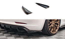 Heck Ansatz Flaps Diffusor V.2 passend für Tesla Model 3 schwarz Hochglanz