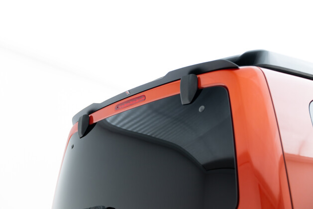 Heck Spoiler Aufsatz Abrisskante passend für Peugeot Partner Mk3 schwarz Hochglanz