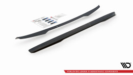 Heck Spoiler Aufsatz Abrisskante für Peugeot Partner Mk3 schwarz Hochglanz