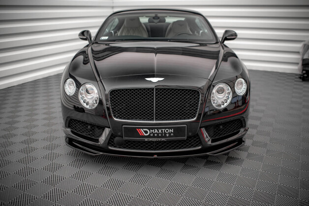 Street+ Spoilerlippe Front Ansatz V.2 passend für Bentley Continental GT V8 S Mk2 schwarz Hochglanz