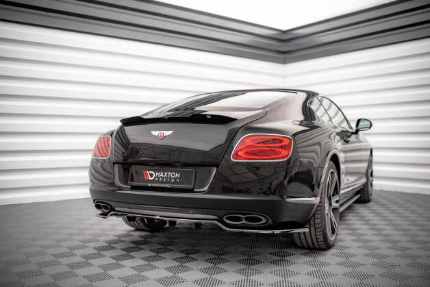 Mittlerer Cup Diffusor Heck Ansatz DTM Look passend für Bentley Continental GT V8 S Mk2 schwarz Hochglanz