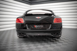 Mittlerer Cup Diffusor Heck Ansatz DTM Look passend für Bentley Continental GT V8 S Mk2 schwarz Hochglanz