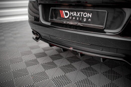 Mittlerer Cup Diffusor Heck Ansatz DTM Look passend für Bentley Continental GT V8 S Mk2 schwarz Hochglanz