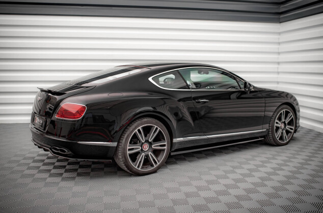 Seitenschweller Ansatz Cup Leisten passend für Bentley Continental GT V8 S Mk2 schwarz Hochglanz