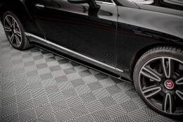 Seitenschweller Ansatz Cup Leisten für Bentley Continental GT V8 S Mk2 schwarz Hochglanz