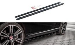 Seitenschweller Ansatz Cup Leisten passend für Bentley Continental GT V8 S Mk2 schwarz Hochglanz