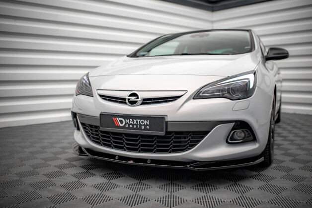 Cup Spoilerlippe Front Ansatz V.1 passend für Opel Astra GTC OPC-Line J schwarz Hochglanz