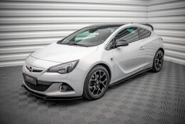 Seitenschweller Ansatz Cup Leisten passend für Opel Astra GTC OPC-Line J schwarz Hochglanz