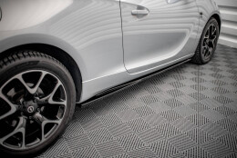 Seitenschweller Ansatz Cup Leisten passend für Opel Astra GTC OPC-Line J schwarz Hochglanz