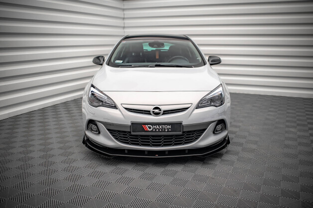 Street Pro Cup Spoilerlippe Front Ansatz passend für Opel Astra GTC OPC-Line J SCHWARZ+ HOCHGLANZ FLAPS