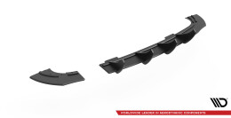 Street Pro Heckschürze Heck Ansatz Diffusor passend für Opel Astra GTC OPC-Line J schwarz-rot
