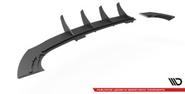 Street Pro Heckschürze Heck Ansatz Diffusor passend für Opel Astra GTC OPC-Line J schwarz-rot