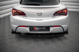 Street Pro Heckschürze Heck Ansatz Diffusor für Opel Astra GTC OPC-Line J SCHWARZ+ HOCHGLANZ FLAPS