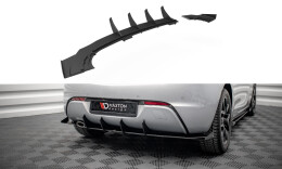 Street Pro Heckschürze Heck Ansatz Diffusor passend für Opel Astra GTC OPC-Line J SCHWARZ+ HOCHGLANZ FLAPS