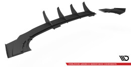 Street Pro Heckschürze Heck Ansatz Diffusor passend für Opel Astra GTC OPC-Line J SCHWARZ+ HOCHGLANZ FLAPS