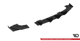 Street Pro Heckschürze Heck Ansatz Diffusor passend für Opel Astra GTC OPC-Line J rot+ Hochglanz Flaps