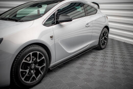 Street Pro Seitenschweller Ansatz Cup Leisten passend für Opel Astra GTC OPC-Line J SCHWARZ
