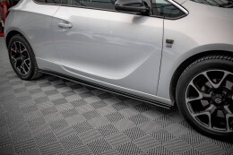 Street Pro Seitenschweller Ansatz Cup Leisten für Opel Astra GTC OPC-Line J ROT